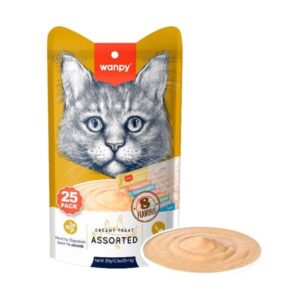 Wanpy - Cat 25 Pack Creamy Lickable Treat - Mixed Flavor 350g (25x14g)