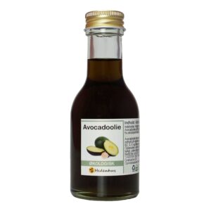 Avocadoolie økologisk uraffineret 100 ml - koldpresset, grøn, glasflaske - Hedenhus - Velegnet til hud- og hårpleje