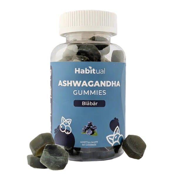 Habitual Ashwagandha Gummies, Blåbær, 60 Gummies