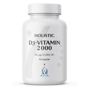 Holistisk vitamin D3 2000 IE, 90 kapsler, 2000 IE