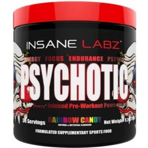 Insane Labz Psychotic Pre-Workout, 259 g, Rainbow Candy