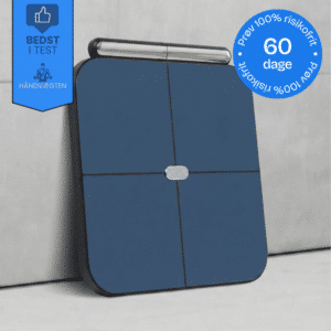 Kropsscanner vægt 2.0 - med indbyttet genopladeligt batteri - Sort