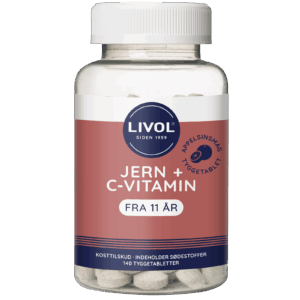 Livol Jern + C-Vitamin Appelsinsmag Tyggetabletter (140 tabl)