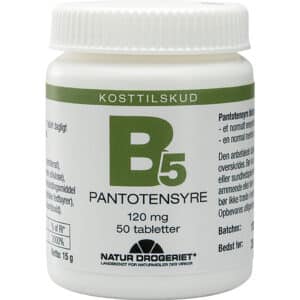 Natur Drogeriet B5 Pantotensyre 120mg (50 stk) - Kosttilskud