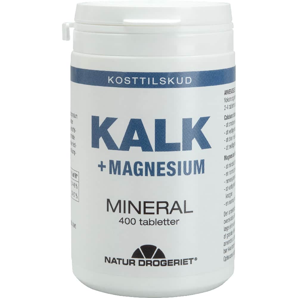 Natur Drogeriet Kalk + magnesium (400 stk) - Kosttilskud