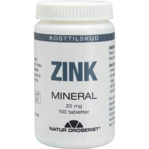 Natur Drogeriet Zink 22 mg (100 stk.) - Kosttilskud