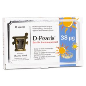 Pharma Nord D-Pearls Vitamin D3 38 mcg, 40 kapsler
