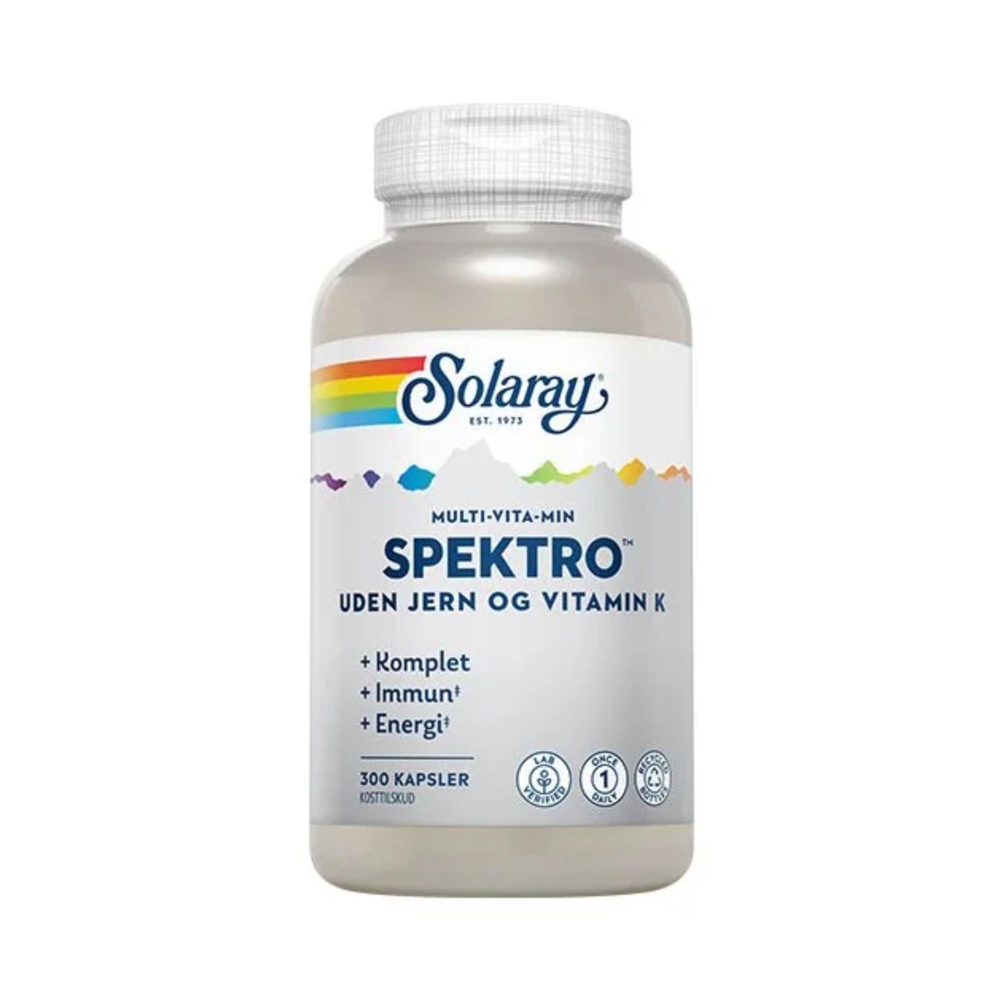Solaray Spektro Multi-Vita-Min uden jern og vitamin K (100 kap) - Kosttilskud