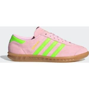 adidas Hamburg Sko - Clear Pink/Solar Green/Gold Metallic