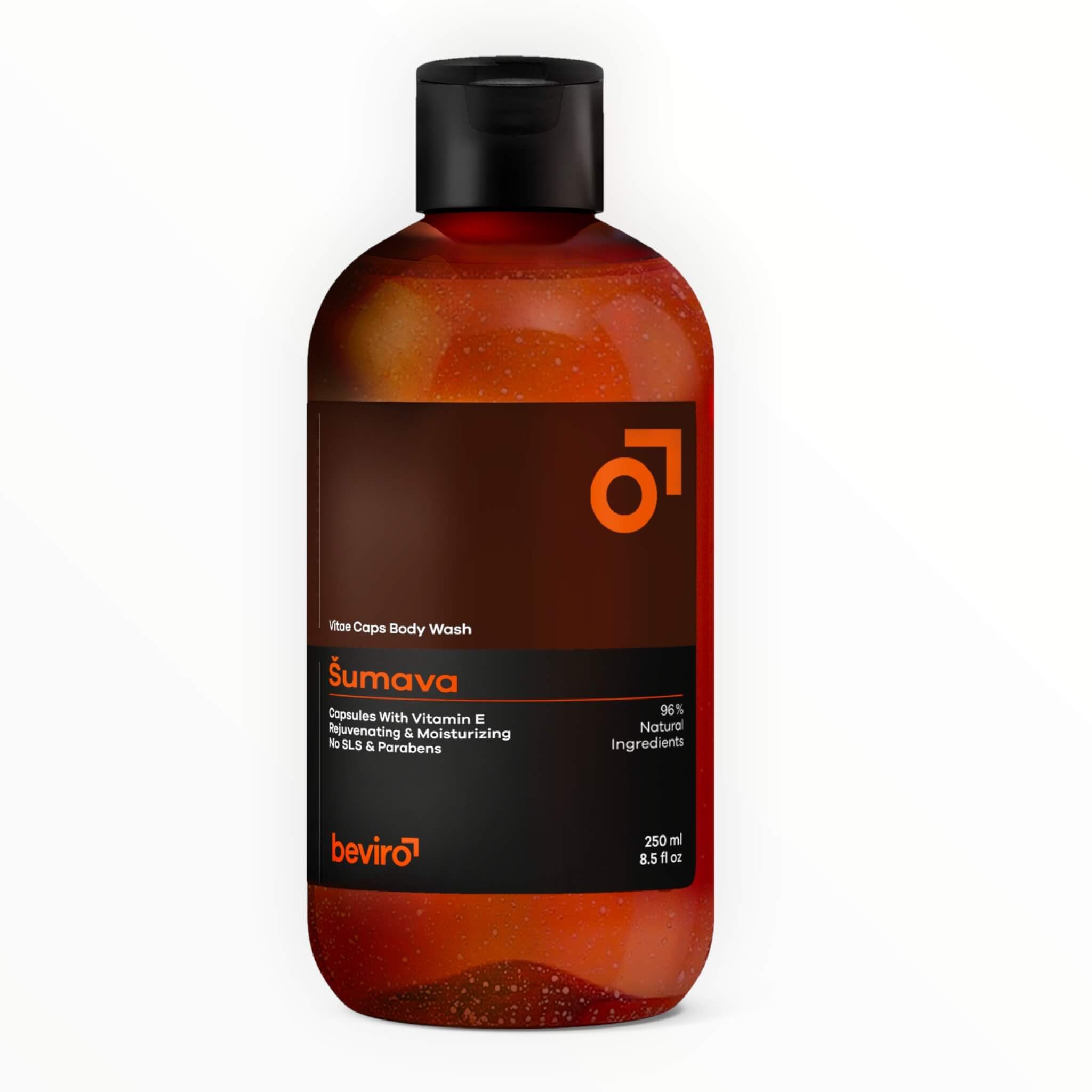 Beviro Natural Body Wash, Å umava, 250 ml.