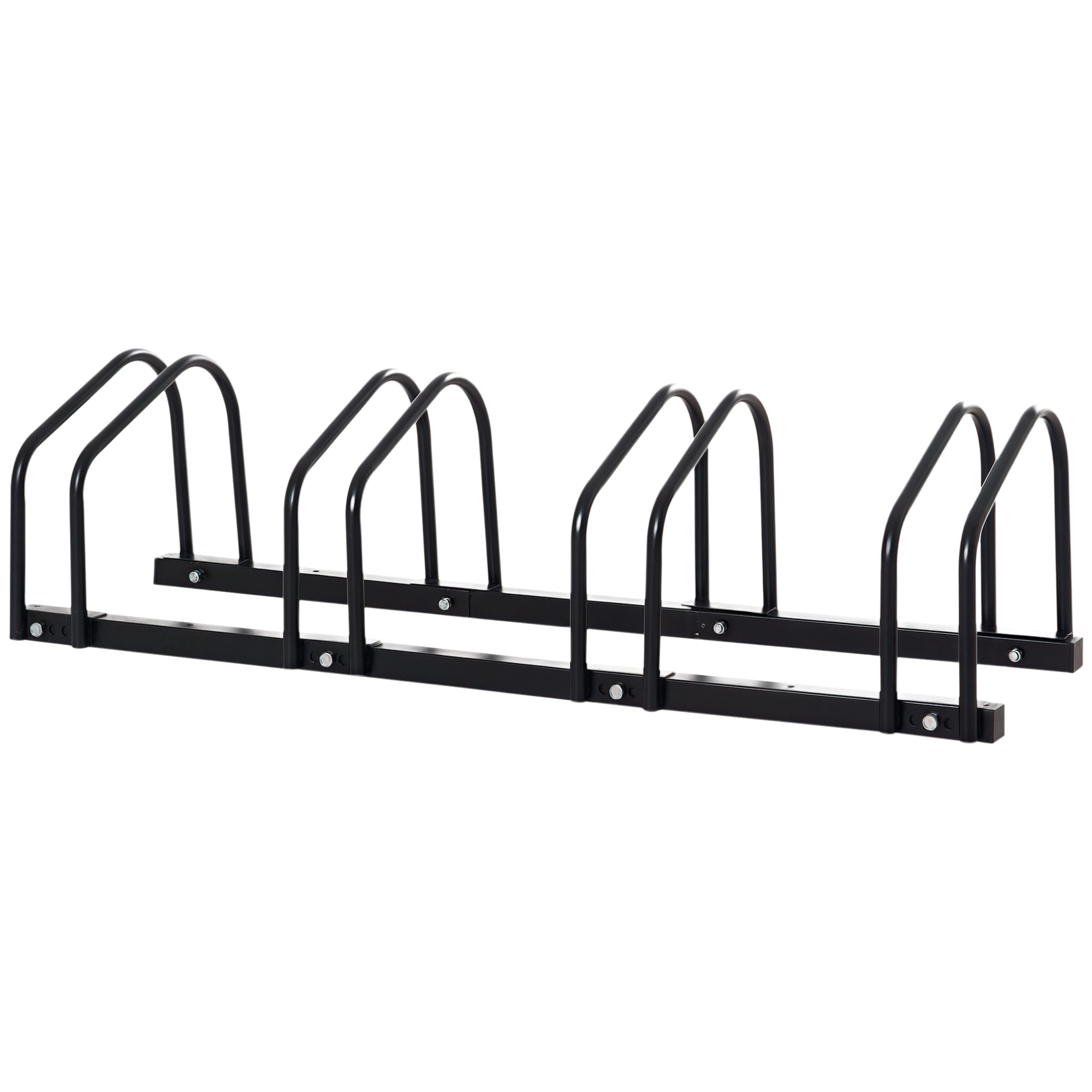 Cykelstativ til 4 cykler, vejrbestandig, væg- eller gulvmonteret, stål 110 x 33 x 27 cm