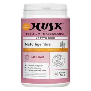 HUSK Psyllium Mavebalance Pulver Med Bær 150 gr.