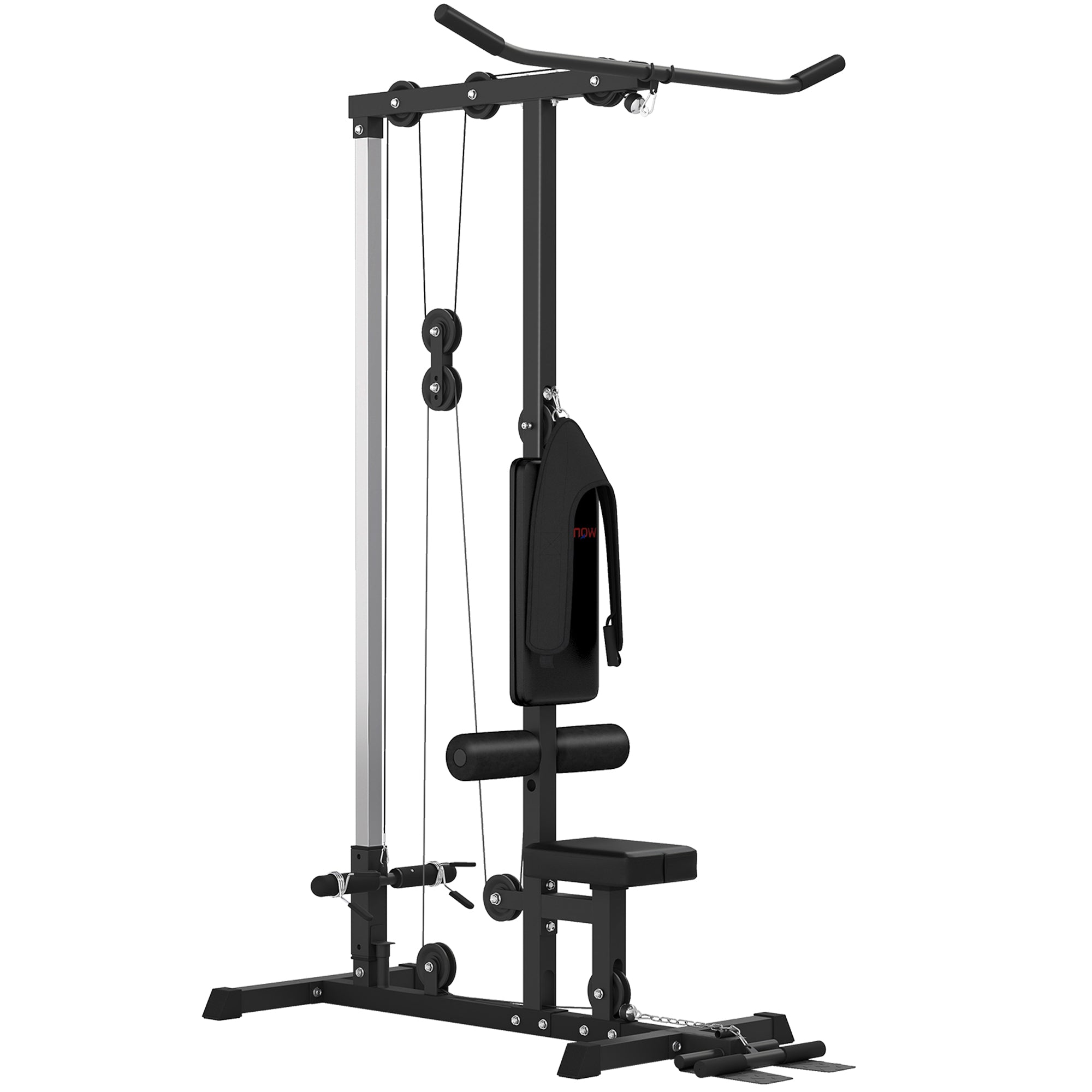 Hjemmegym, romaskiner, uden vægte, hjemmefitnessudstyr, stål, syntetisk læder, sort