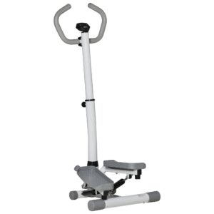 Hjemmetræner med LCD-skærm, justerbar hastighed, metal- og ABS-konstruktion, 55 x 53 x 118-128 cm