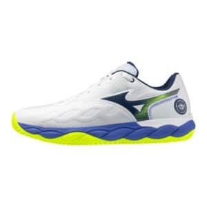 Mizuno Wave Enforce Court CC (U) (White/Dazzling Blue/Lightning Yellow) - 41