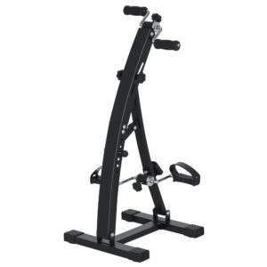 Pedaltræner til seniorer ekstra stille mini-motionscykel med lcd-skærm fastgørelsesrem arm- og bentræner motionstrænerbordcykel minicykel fitnessudstyr til hjemmekontor