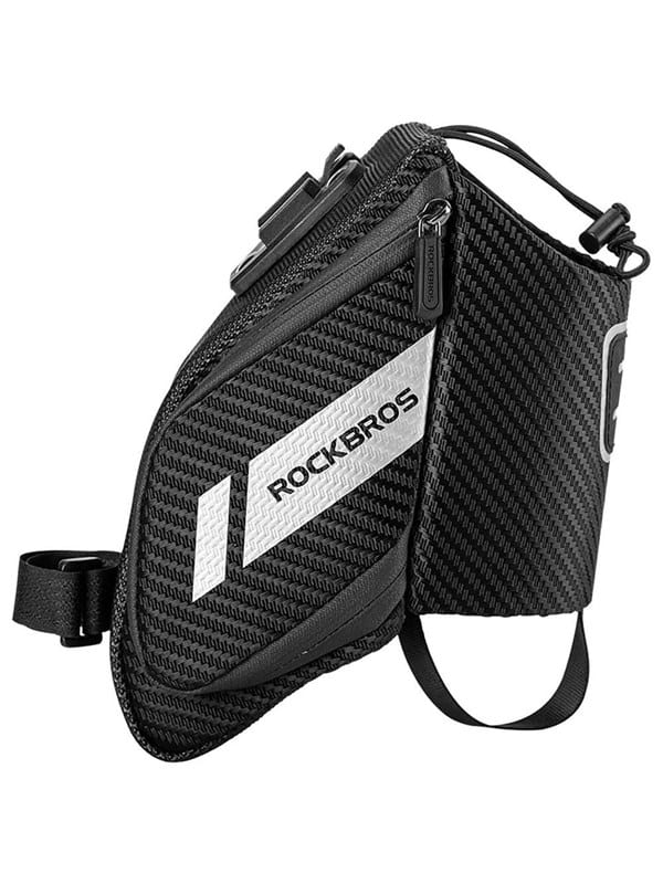 Rockbros C32BK Saddle Bag 1.5 L with Water Bottle Pocket - Black