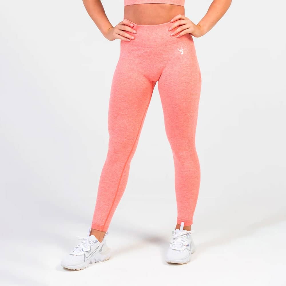 V3 Apparel Define Seamless Scrunch Leggings - Peach Marl - Træningstøj til Kvinder