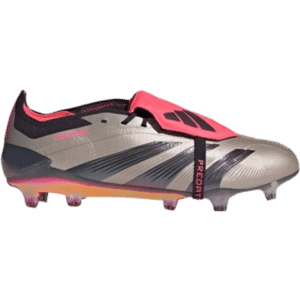 adidas Predator Elite Fold-Over Tongue Firm Ground Cleats - Platinum Metallic/Aurora Black/Carbon