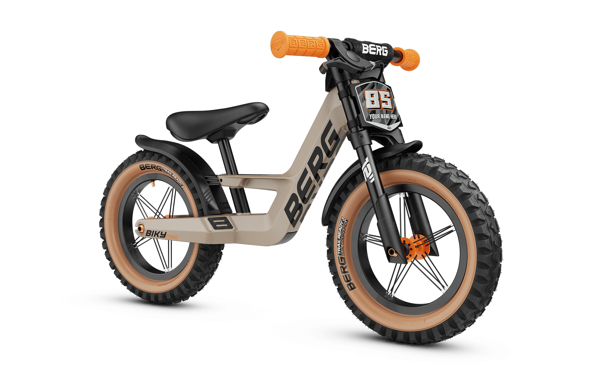 BERG Biky Trail Sand med håndbremse - Løbecykel - Beige - Fra 2,5+ år