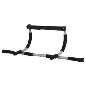 Pull-up bar, træningsbeslag, multifunktionel døråbnings pull-up bar, stål, skum, 92 x 40 x 17 cm, sort+grå