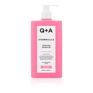 Q+A Vitamin A.C.E Cleansing Shower Oil - 250 ml.