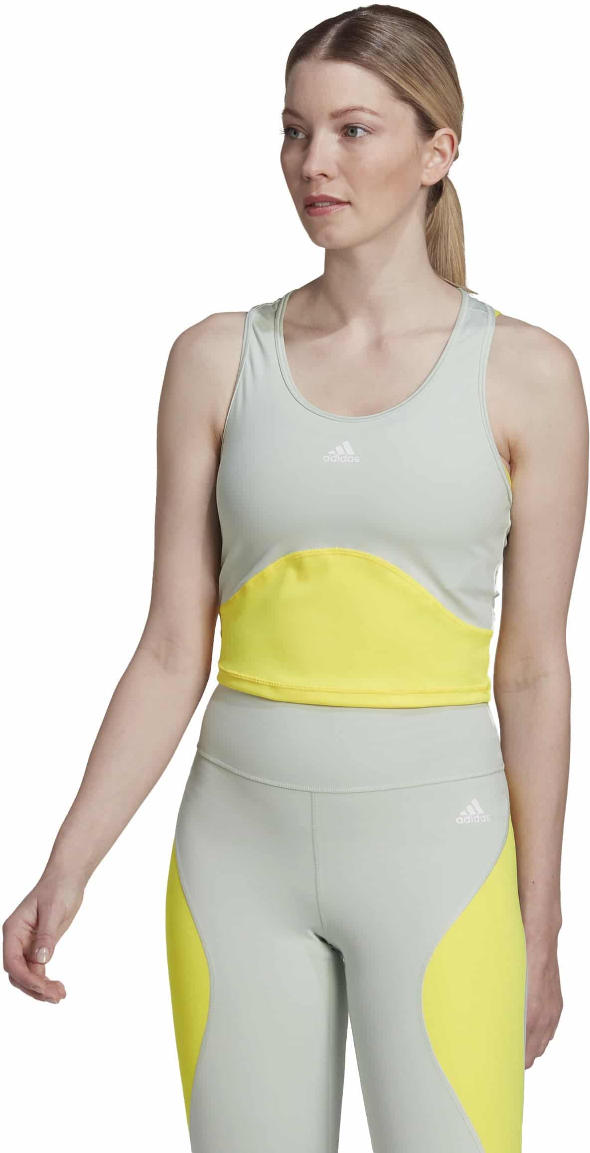 Adidas Aeroready Train Hiit Crop Top Dame Grå